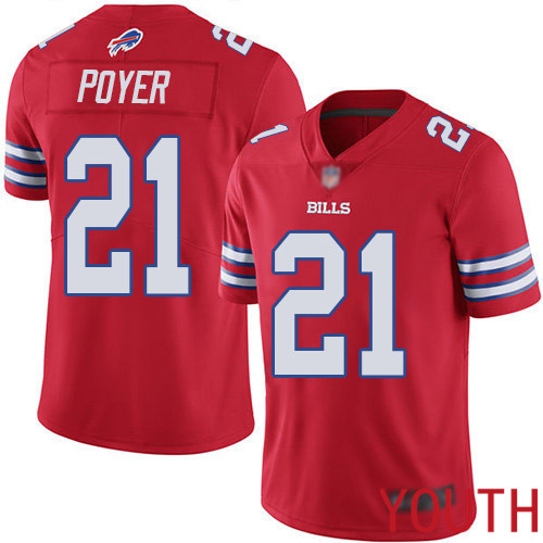 Youth Buffalo Bills #21 Jordan Poyer Limited Red Rush Vapor Untouchable NFL Jersey->youth nfl jersey->Youth Jersey